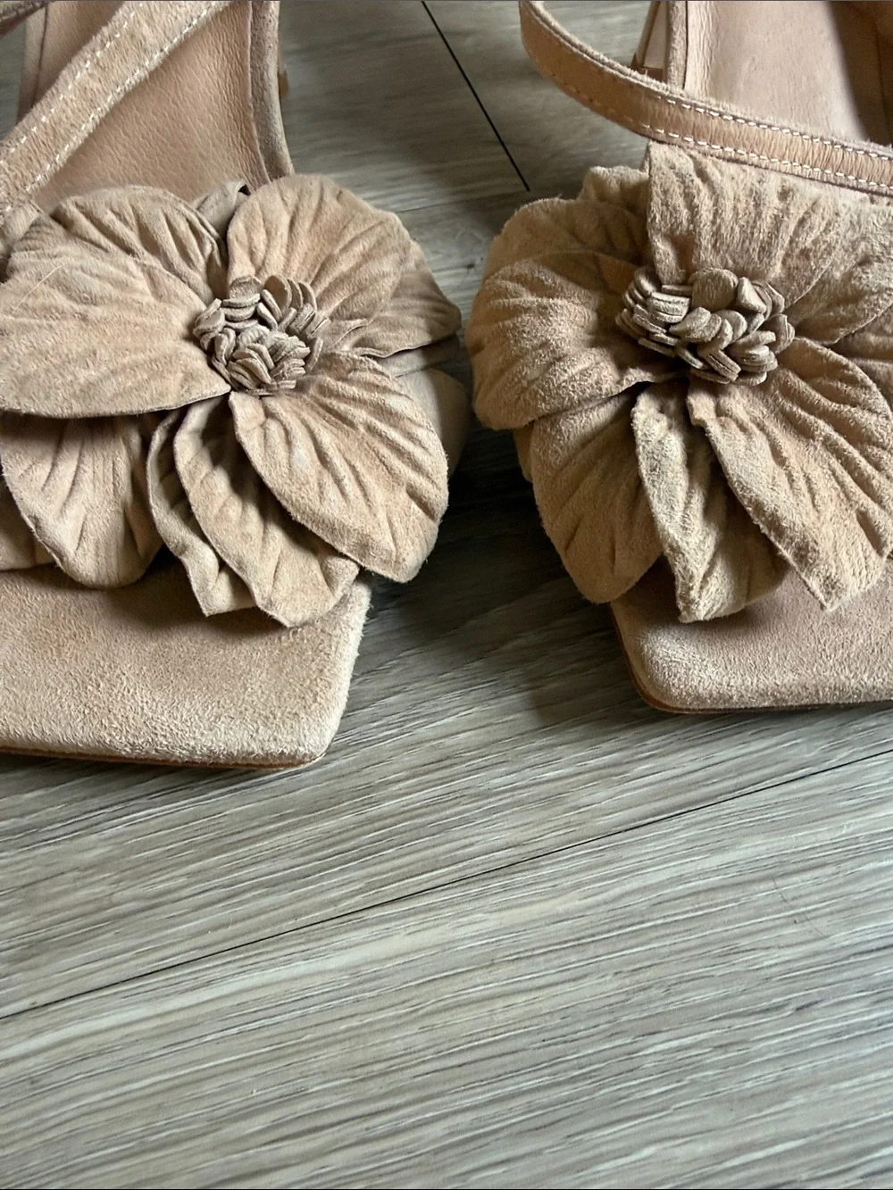 Jeffrey Campbell Floral Suede Kitten Heels